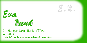 eva munk business card